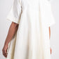 Plain And Textured Godet Dress With Sleeve