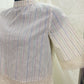  Rainbow Stripes Back Buttoned Top