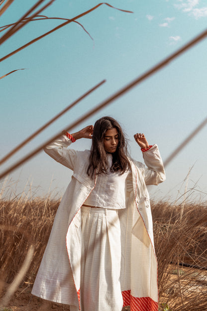 Veste texturée à chevauchement